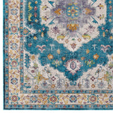 Blue Ivory Yellow Orange / 5x8