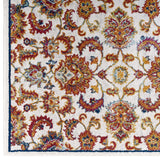 Ivory Blue Orange Yellow Red / 5x8
