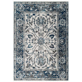 Ivory and Blue / 5x8