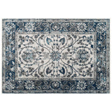 Ivory and Blue / 5x8